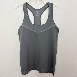 New Balance Gray Seamless Racerback Tank Top Sleeveless Breathable Pilates Yoga